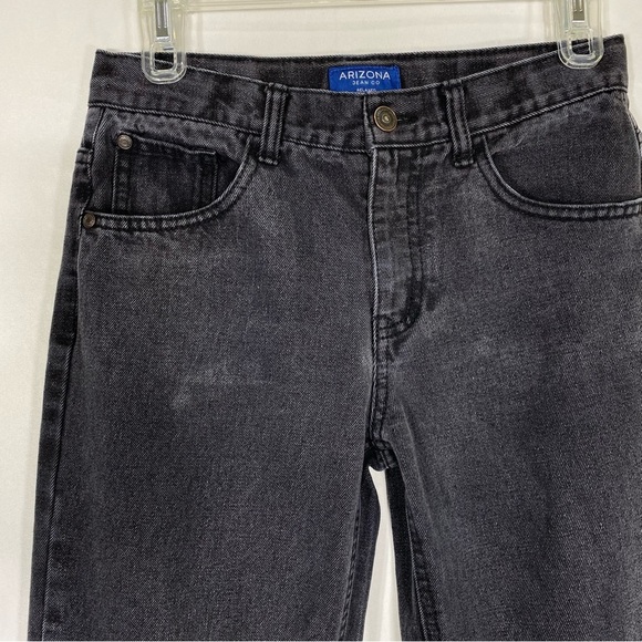Arizona Jean Co Boy’s Distressed Faded Black Relaxed Fit Jeans - Picture 2 of 8